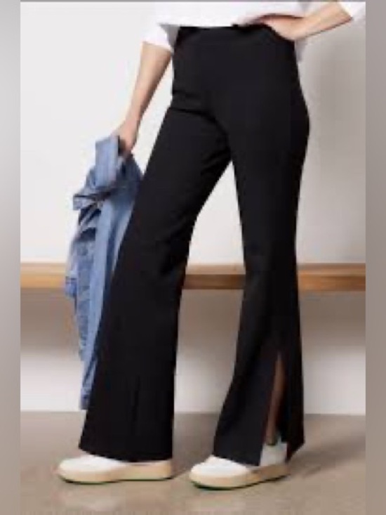 SPANX Pants - SPANX Black The Perfect Pant Flare Split Leg Pants Size Large Tall